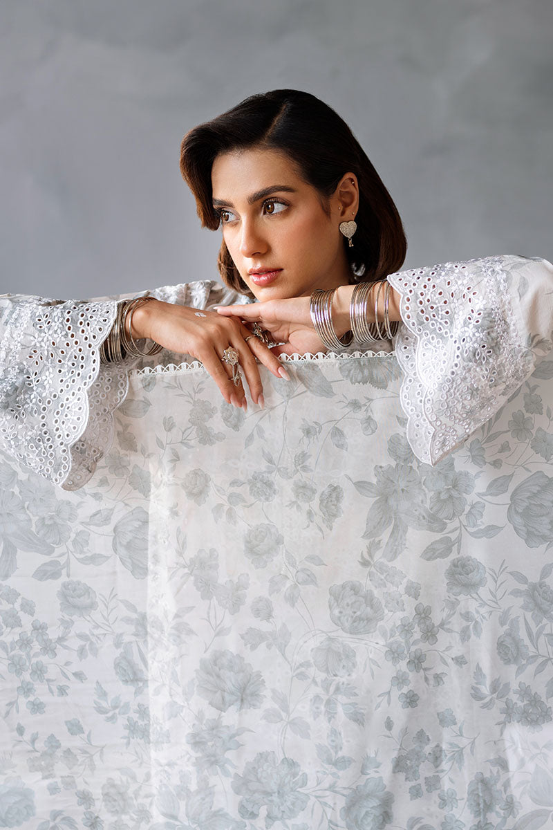 Cross Stitch | Eid Lawn Edit 25 | MESH BLOOM - by - Libasekhas UK - Registered Vendor of : Cross Stitch - 100% Original Designer Dresss