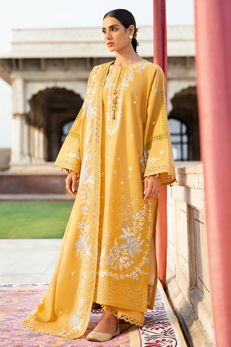 Cross Stitch | Eid Lawn Edit 25 | MUSTARD MIRAGE - by - Libasekhas UK - Registered Vendor of : Cross Stitch - 100% Original Designer Dresss