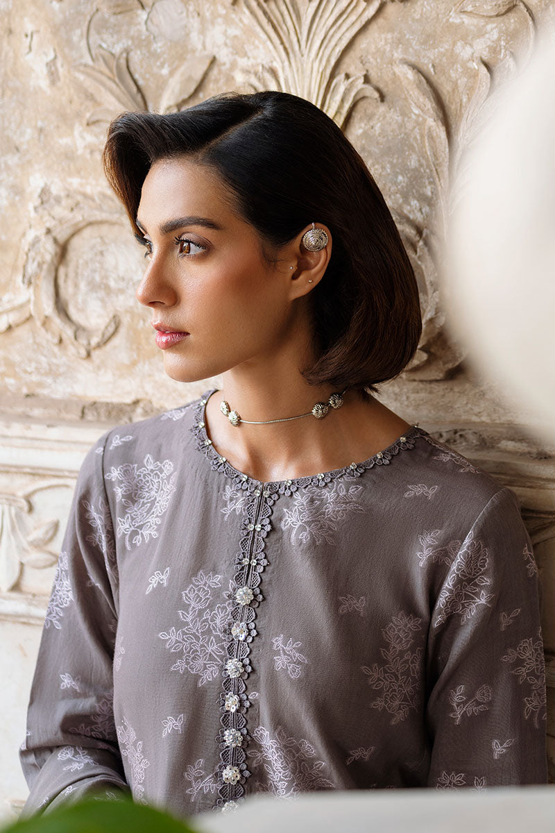 Cross Stitch | Eid Lawn Edit 25 | DESERT TAUPE - by - Libasekhas UK - Registered Vendor of : Cross Stitch - 100% Original Designer Dresss