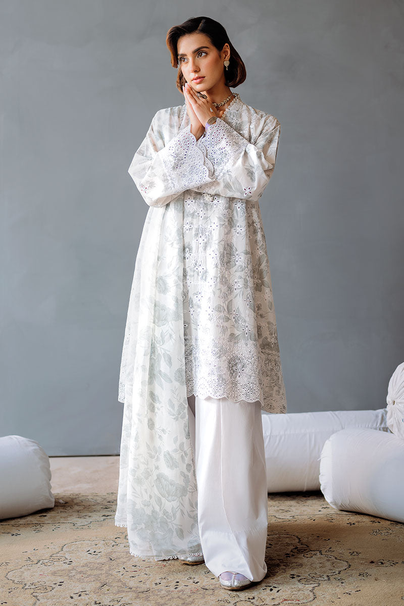 Cross Stitch | Eid Lawn Edit 25 | MESH BLOOM - by - Libasekhas UK - Registered Vendor of : Cross Stitch - 100% Original Designer Dresss