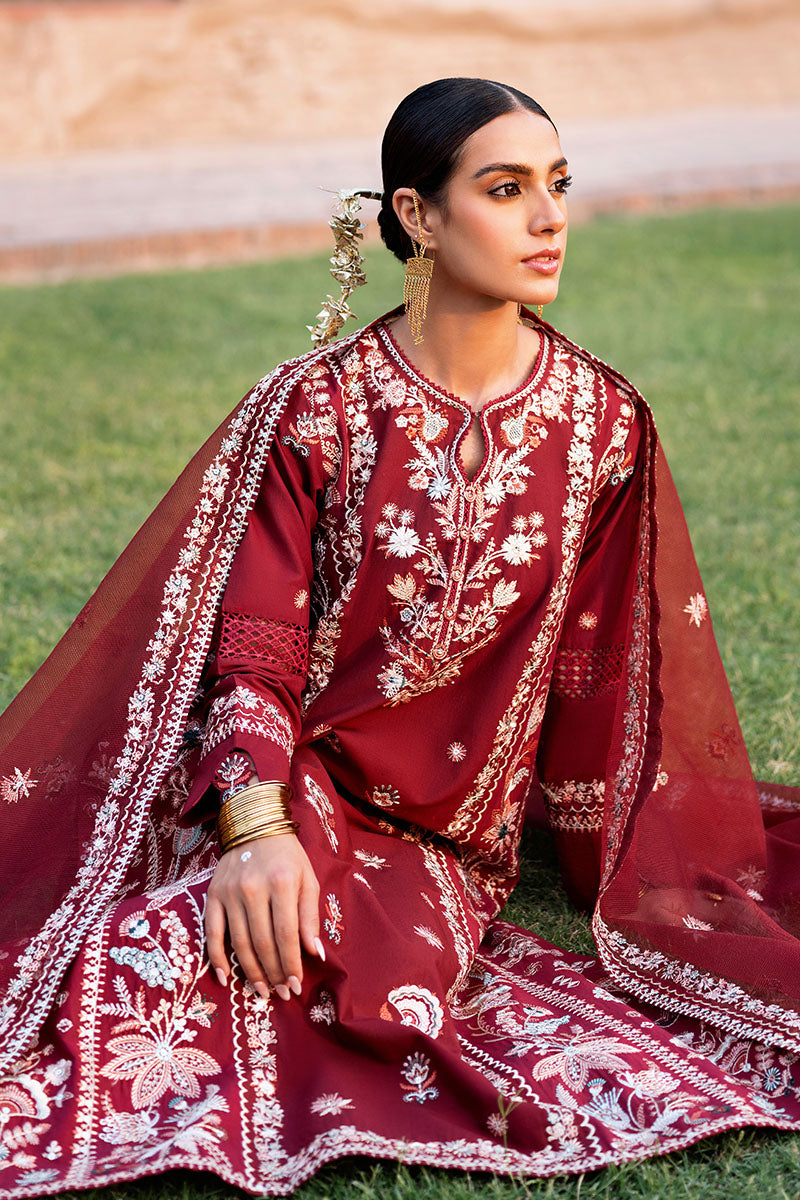 Cross Stitch | Eid Lawn Edit 25 | ROUGE ZEST - by - Libasekhas UK - Registered Vendor of : Cross Stitch - 100% Original Designer Dresss
