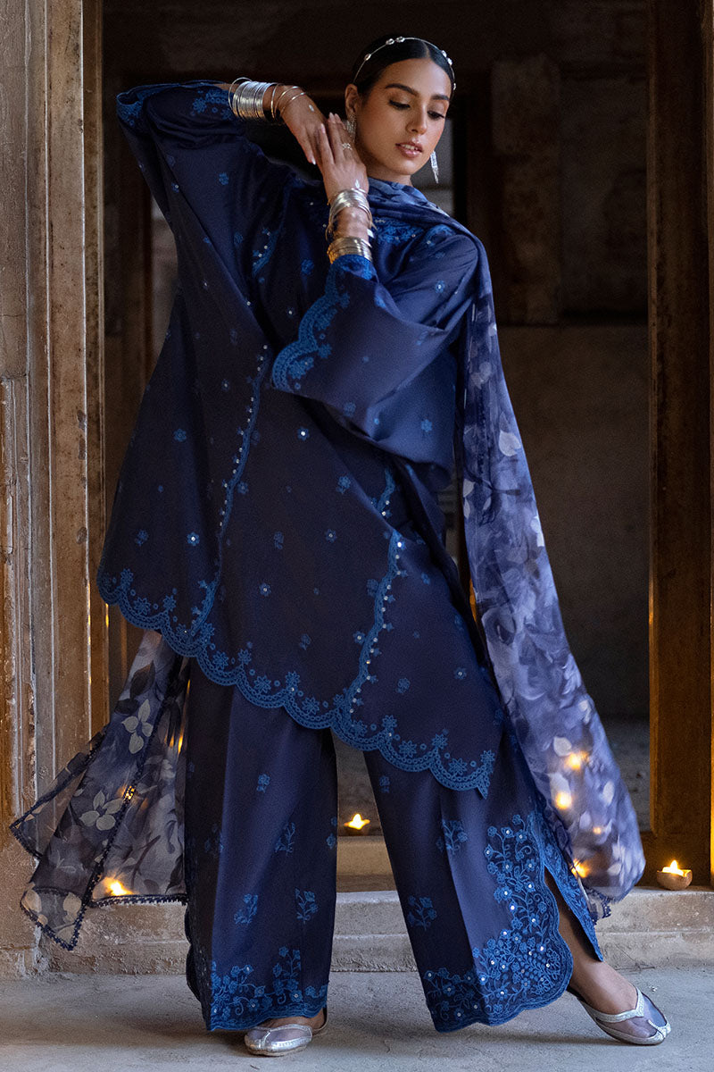 Cross Stitch | Eid Lawn Edit 25 | STAR GAZE - by - Libasekhas UK - Registered Vendor of : Cross Stitch - 100% Original Designer Dresss