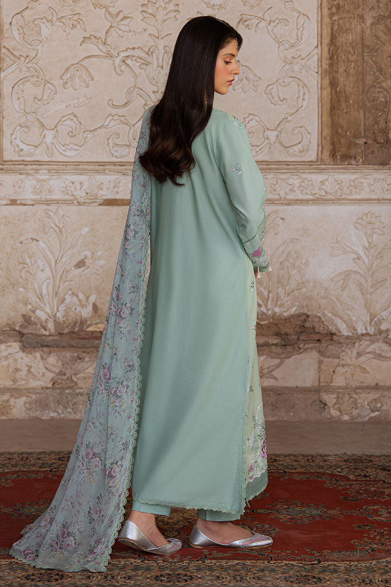 Cross Stitch | Eid Lawn Edit 25 | SAGE GRACE - by - Libasekhas UK - Registered Vendor of : Cross Stitch - 100% Original Designer Dresss