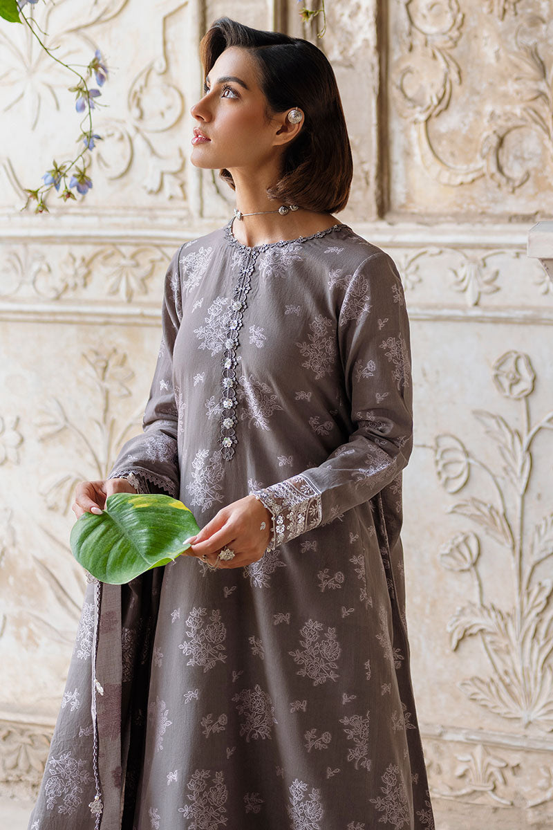 Cross Stitch | Eid Lawn Edit 25 | DESERT TAUPE - by - Libasekhas UK - Registered Vendor of : Cross Stitch - 100% Original Designer Dresss