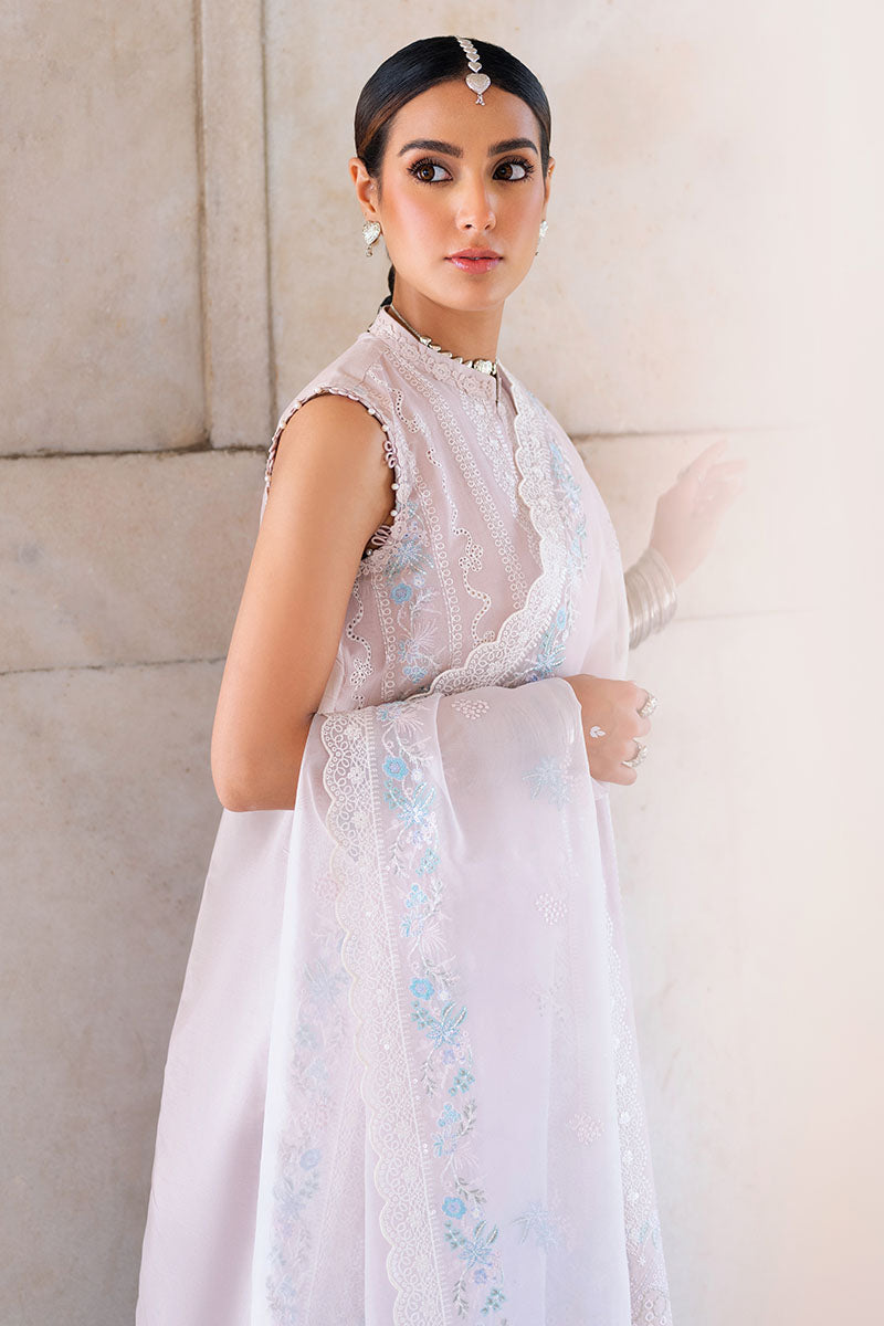 Cross Stitch | Eid Lawn Edit 25 | HUSHED MAUVE - by - Libasekhas UK - Registered Vendor of : Cross Stitch - 100% Original Designer Dresss