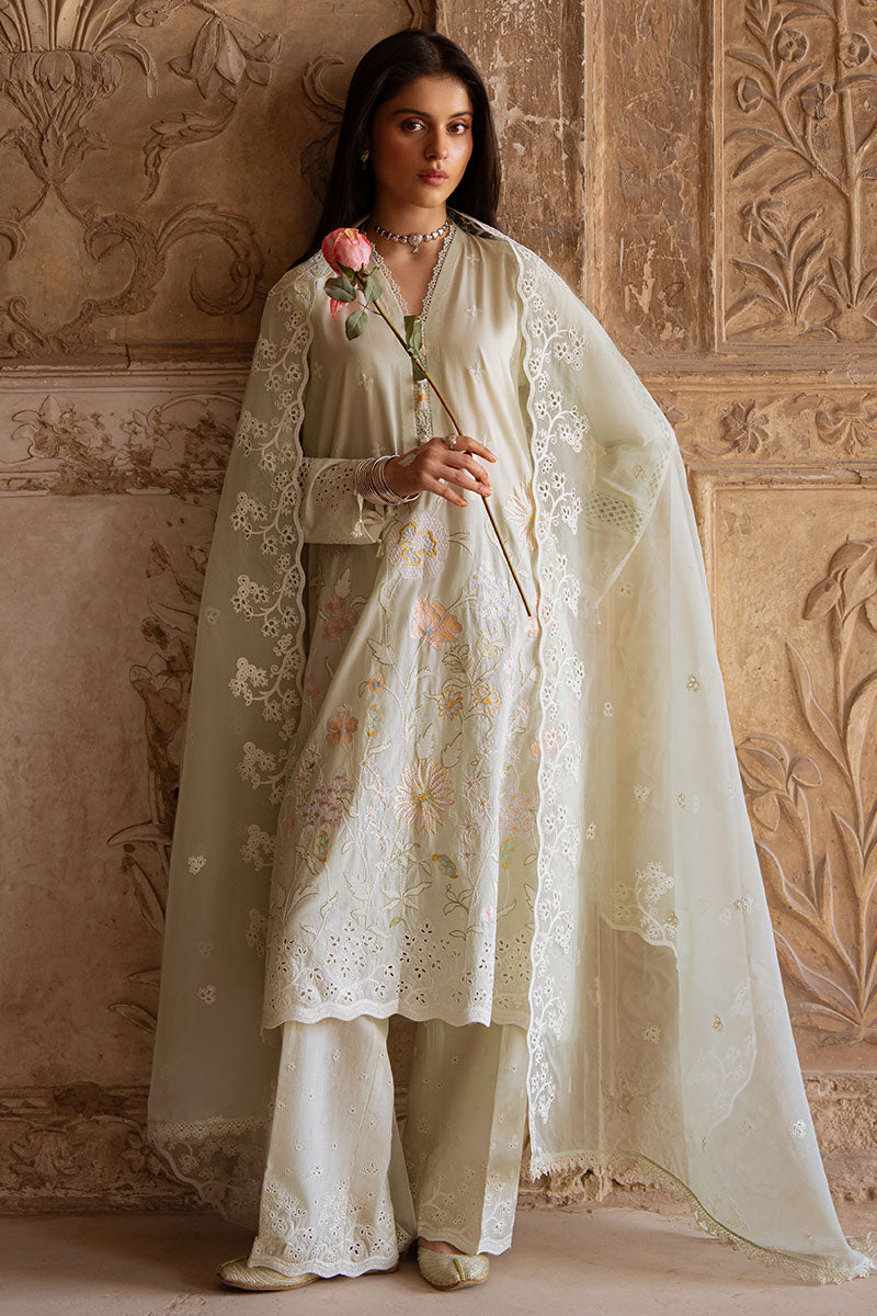 Cross Stitch | Eid Lawn Edit 25 | AQUA SERENITY - by - Libasekhas UK - Registered Vendor of : Cross Stitch - 100% Original Designer Dresss