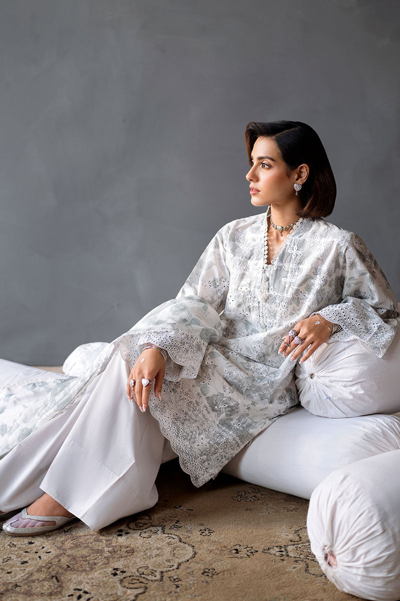 Cross Stitch | Eid Lawn Edit 25 | MESH BLOOM - by - Libasekhas UK - Registered Vendor of : Cross Stitch - 100% Original Designer Dresss