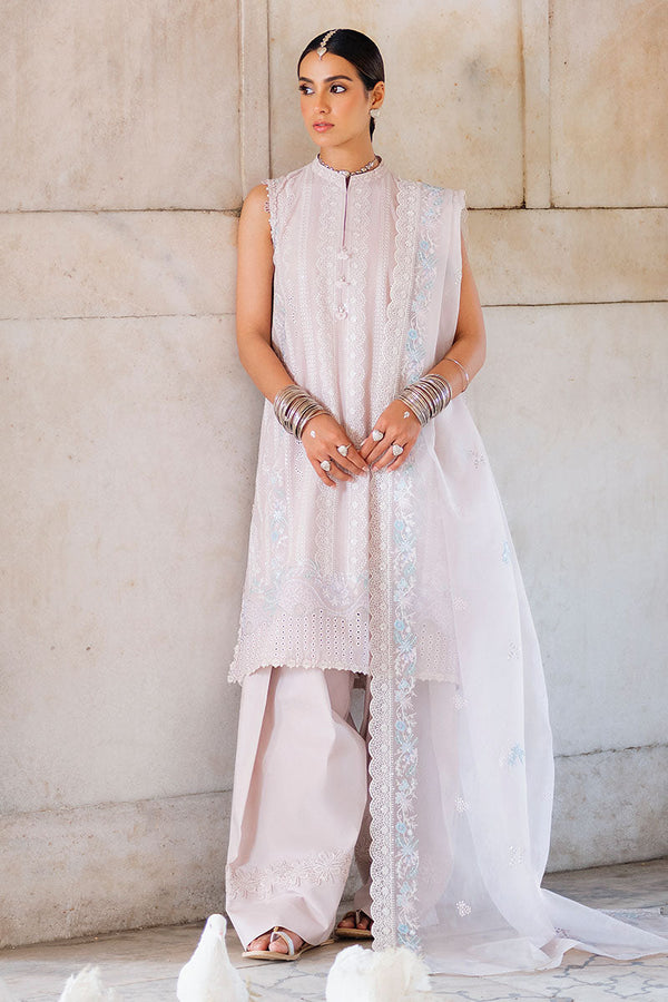 Cross Stitch | Eid Lawn Edit 25 | HUSHED MAUVE - by - Libasekhas UK - Registered Vendor of : Cross Stitch - 100% Original Designer Dresss