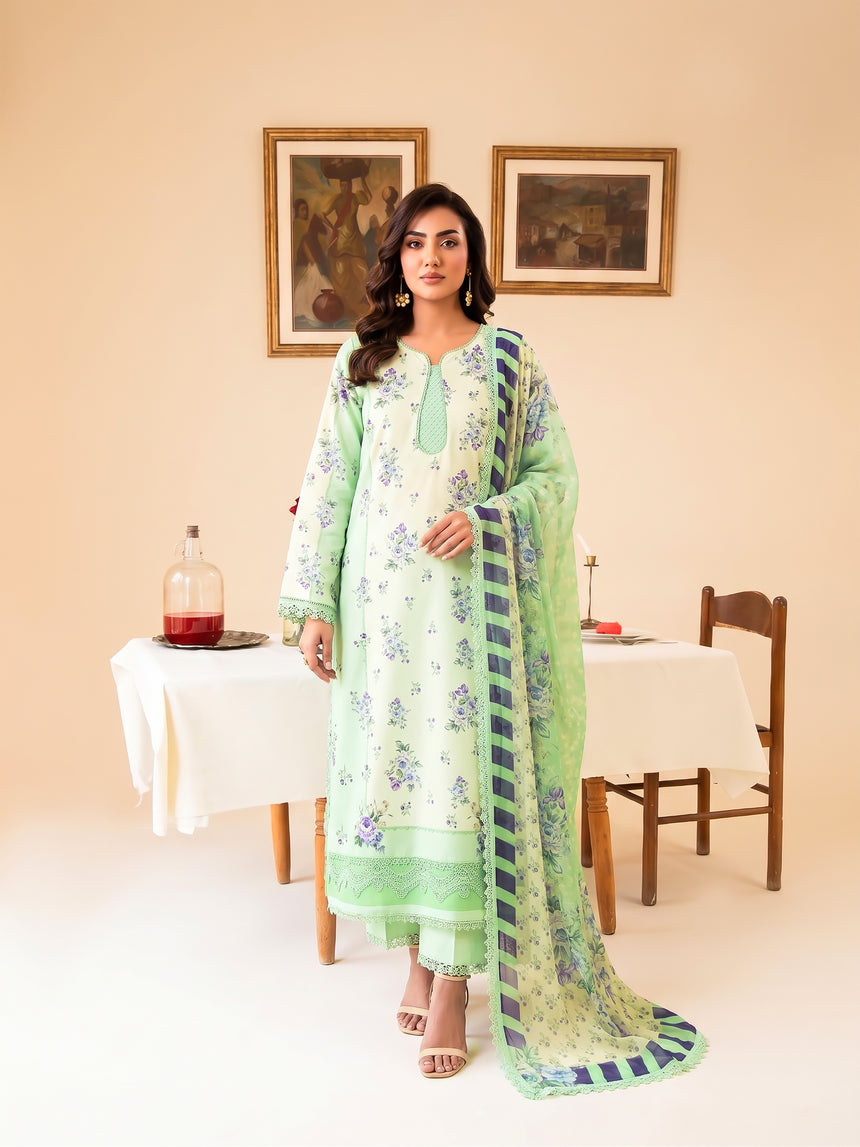 Faiza Faisal | FNF Printed Lawn | LEAF LUSH - by Libasekhas UK - Registered Vendor of : Faiza Faisal - 100% Original Designer Dress