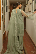 Cross Stitch | Luxe Atelier 25 | GREEN LILY - by - Libasekhas UK - Registered Vendor of : Cross Stitch - 100% Original Designer Dresss