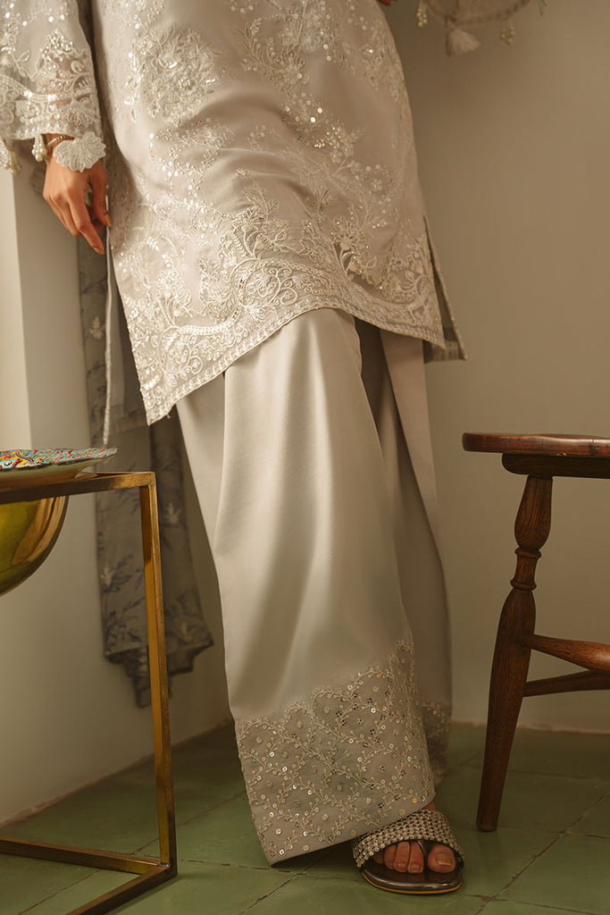 Cross Stitch | Luxe Atelier 25 | GRAY DAWN - by - Libasekhas UK - Registered Vendor of : Cross Stitch - 100% Original Designer Dresss