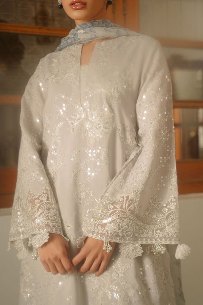 Cross Stitch | Luxe Atelier 25 | GRAY DAWN - by - Libasekhas UK - Registered Vendor of : Cross Stitch - 100% Original Designer Dresss
