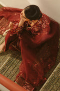 Cross Stitch | Luxe Atelier 25 | MERLOT MUSE - by - Libasekhas UK - Registered Vendor of : Cross Stitch - 100% Original Designer Dresss