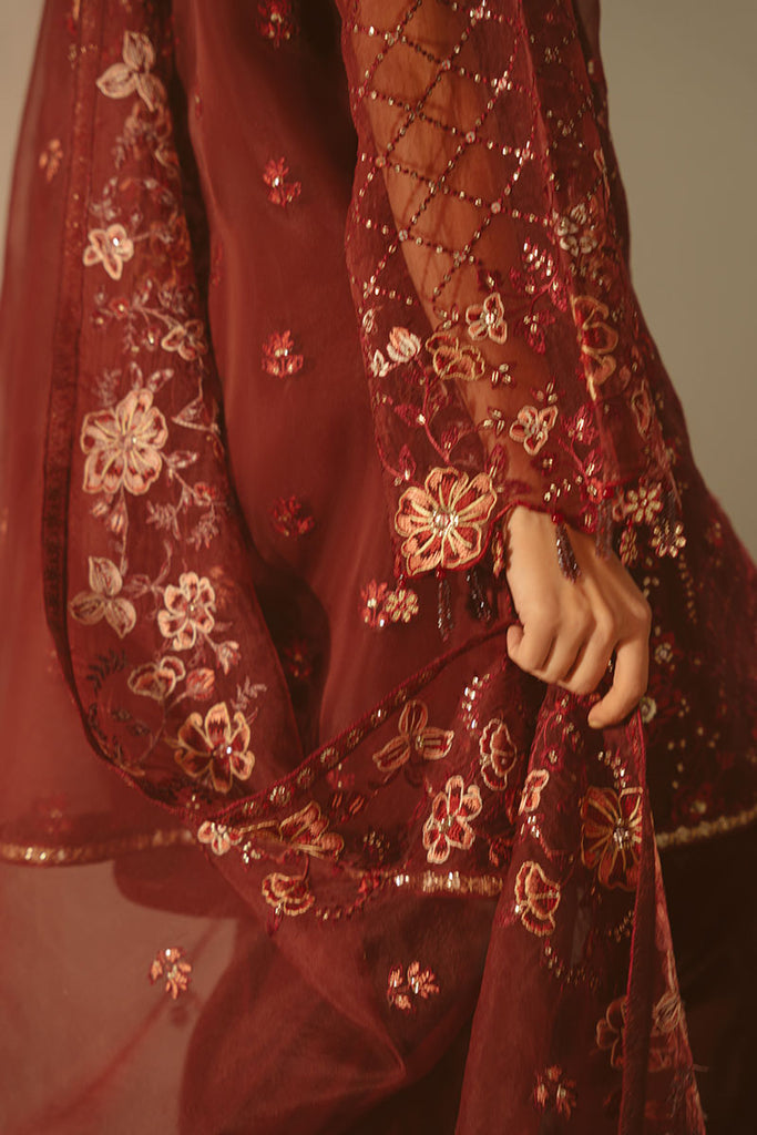 Cross Stitch | Luxe Atelier 25 | MERLOT MUSE - by - Libasekhas UK - Registered Vendor of : Cross Stitch - 100% Original Designer Dresss