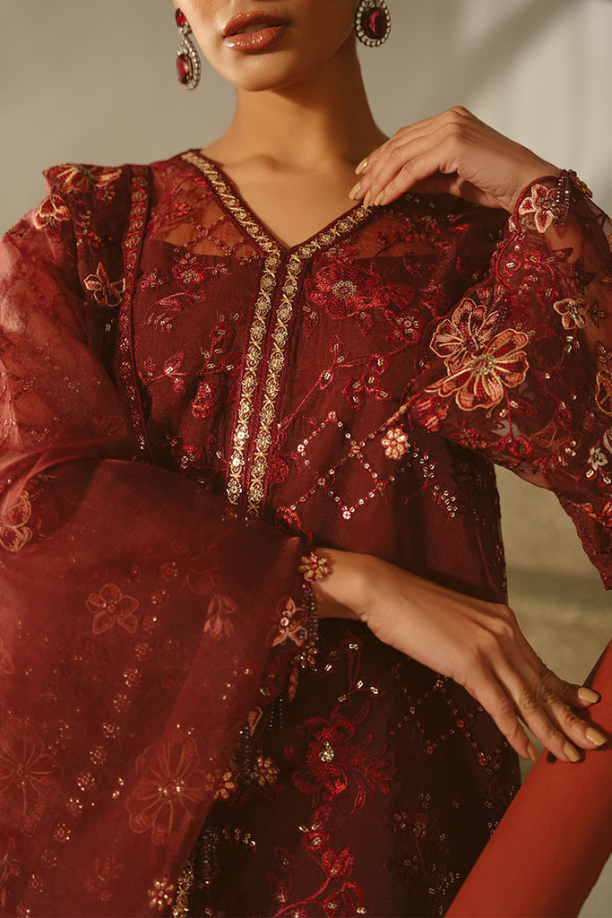 Cross Stitch | Luxe Atelier 25 | MERLOT MUSE - by - Libasekhas UK - Registered Vendor of : Cross Stitch - 100% Original Designer Dresss