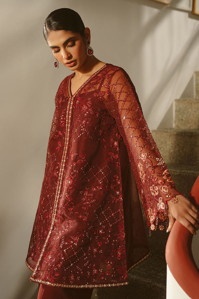 Cross Stitch | Luxe Atelier 25 | MERLOT MUSE - by - Libasekhas UK - Registered Vendor of : Cross Stitch - 100% Original Designer Dresss