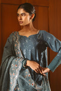 Cross Stitch | Luxe Atelier 25 | MAJESTIC TEAL - by - Libasekhas UK - Registered Vendor of : CROS - 100% Original Designer Dresss