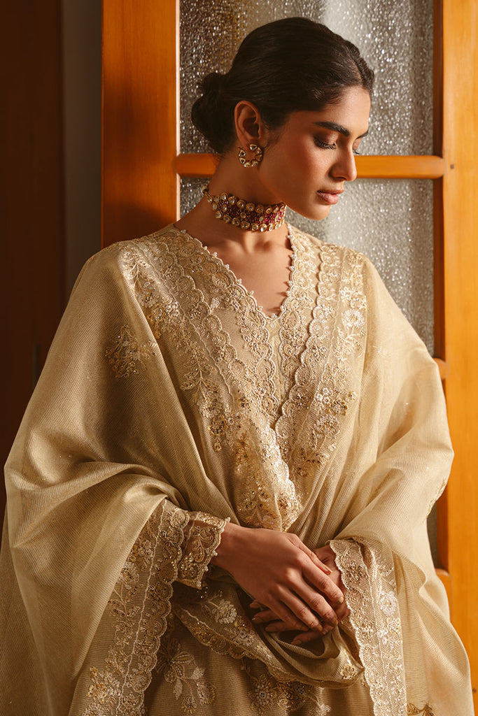 Cross Stitch | Luxe Atelier 25 | GOLDEN AURA - by - Libasekhas UK - Registered Vendor of : Cross Stitch - 100% Original Designer Dresss