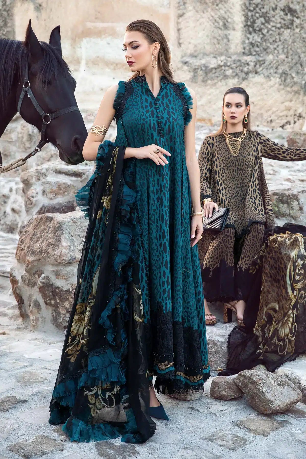 Maria B | M Prints Winter 23 | MPT-2010-B - by - Libasekhas UK - Registered Vendor of : Maria B - 100% Original Designer Dresss