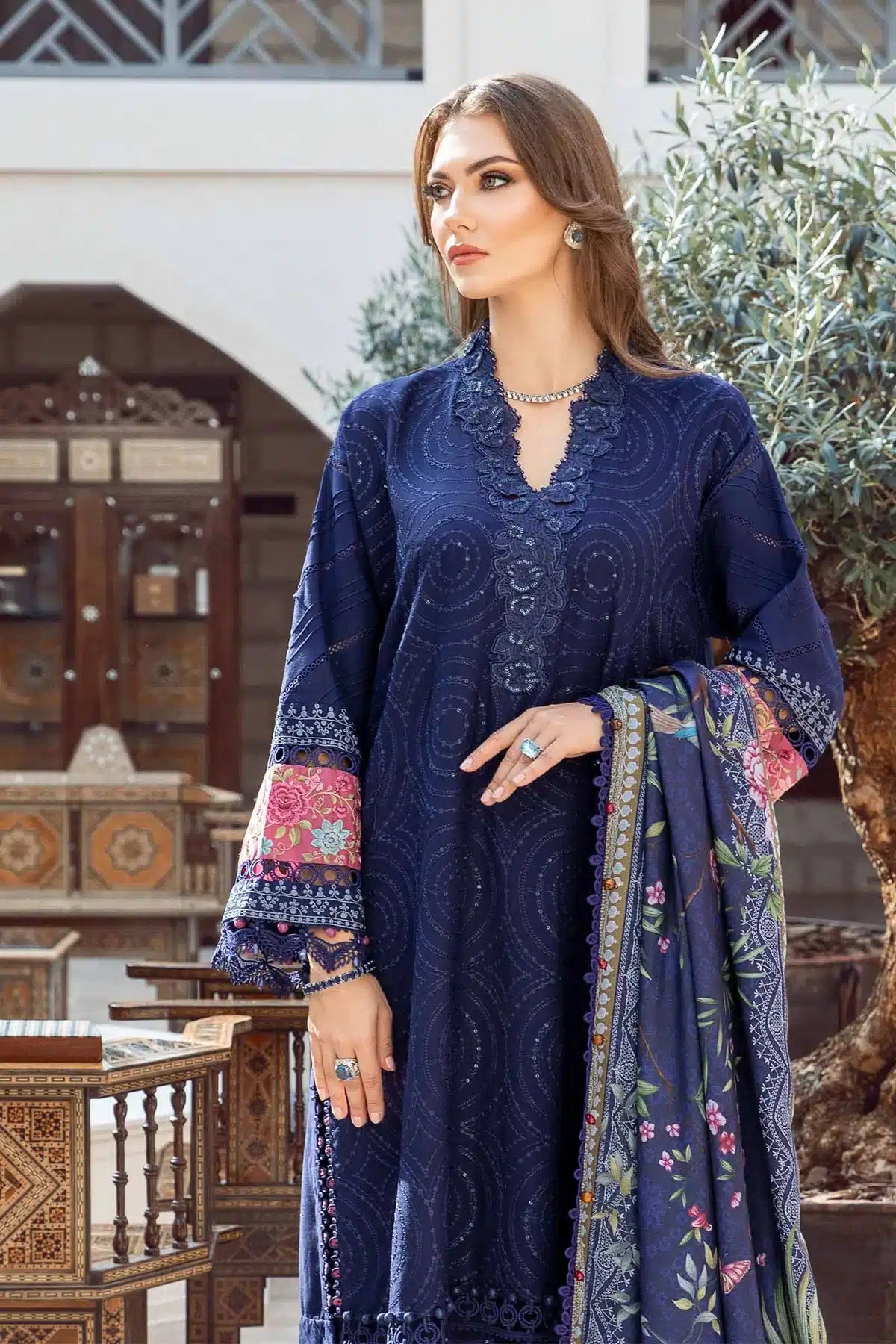 Maria B | M Prints Winter 23 | MPT-2001-B - by - Libasekhas UK - Registered Vendor of : Maria B - 100% Original Designer Dresss