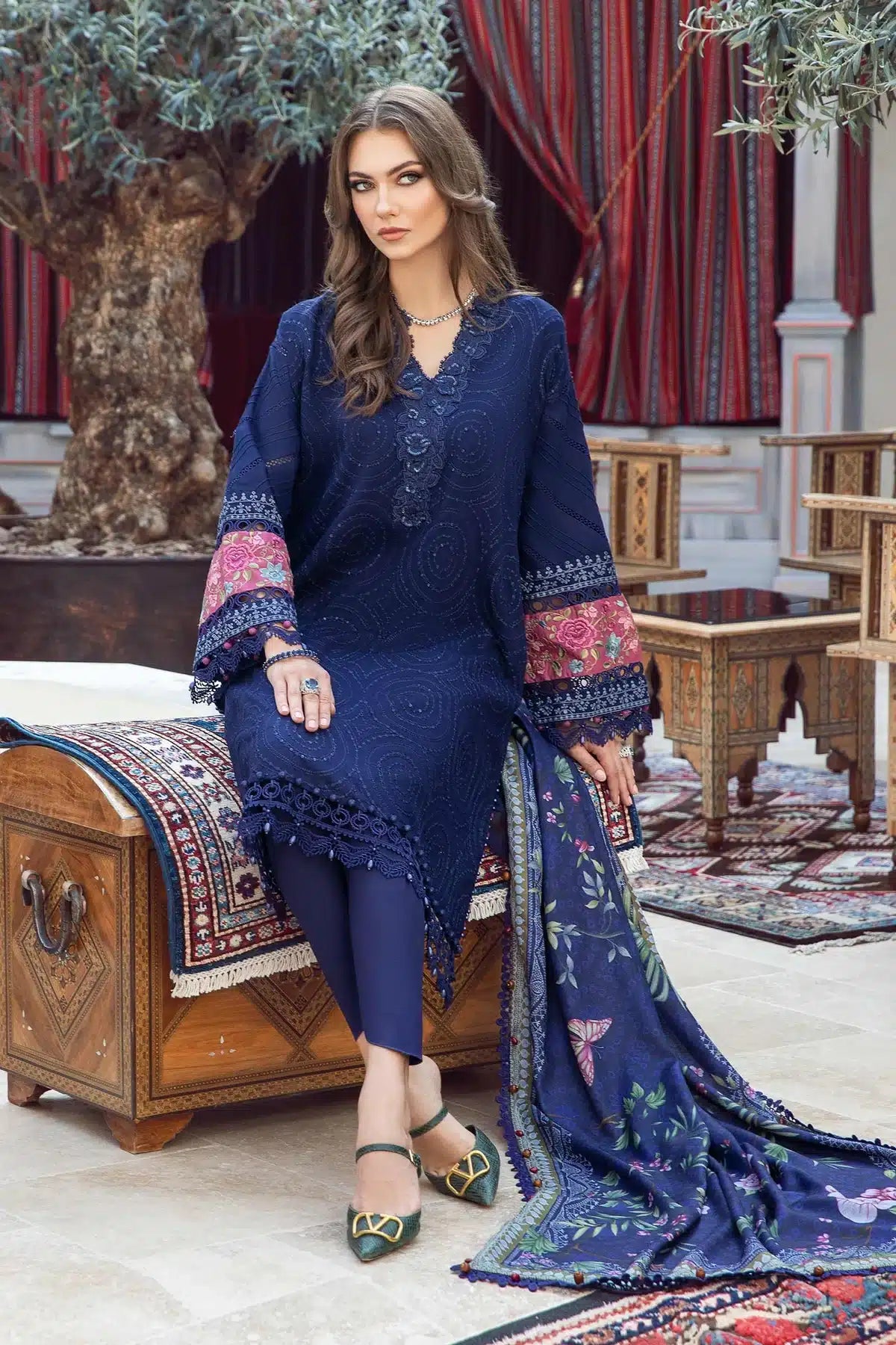 Maria B | M Prints Winter 23 | MPT-2001-B - by - Libasekhas UK - Registered Vendor of : Maria B - 100% Original Designer Dresss