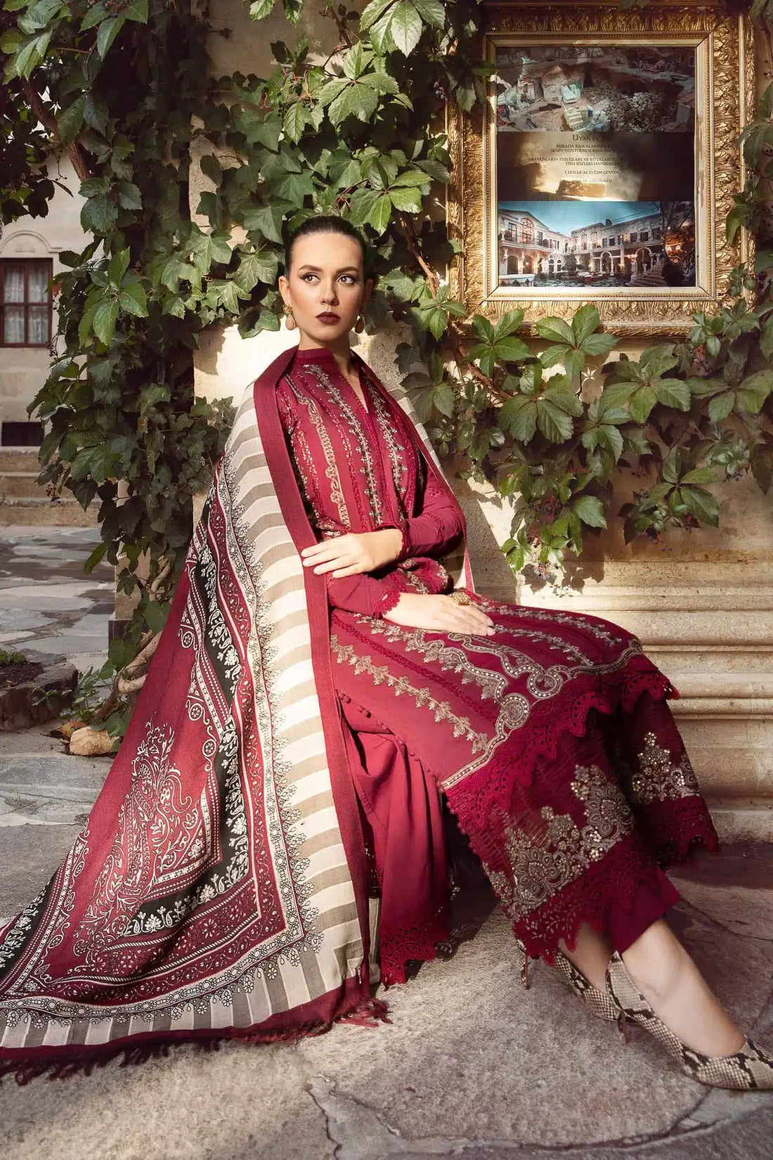 Maria B | M Prints Winter 23 | MPT-2002-A - by - Libasekhas UK - Registered Vendor of : Maria B - 100% Original Designer Dresss