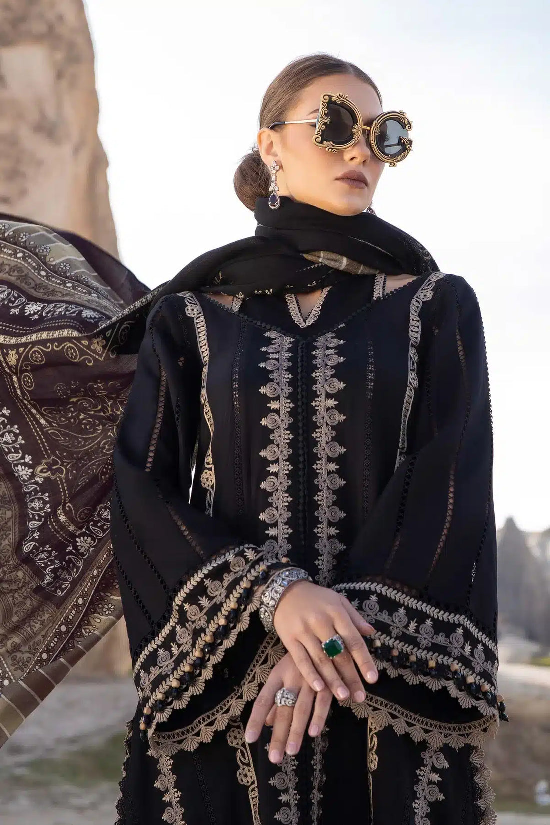 Maria B | M Prints Winter 23 | MPT-2002-B - by - Libasekhas UK - Registered Vendor of : Maria B - 100% Original Designer Dresss
