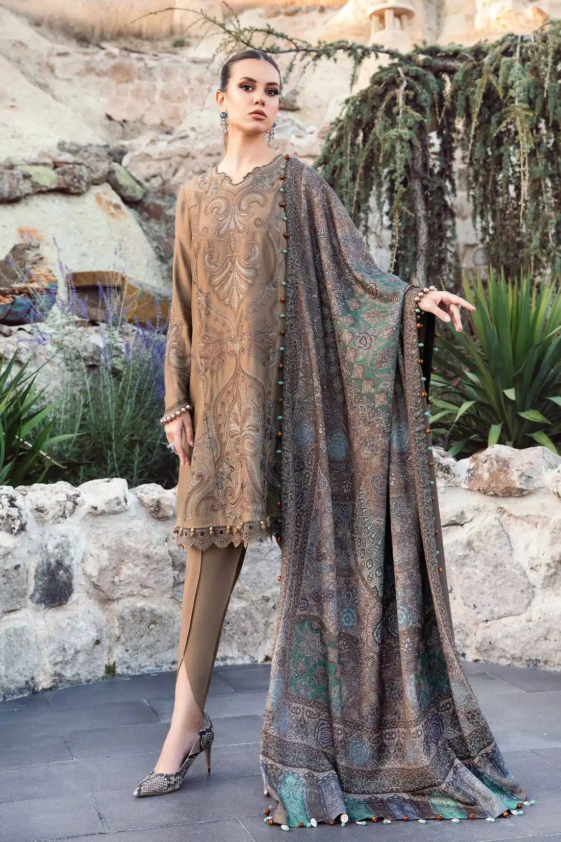 Maria B | M Prints Winter 23 | MPT-2003-A - by - Libasekhas UK - Registered Vendor of : Maria B - 100% Original Designer Dresss