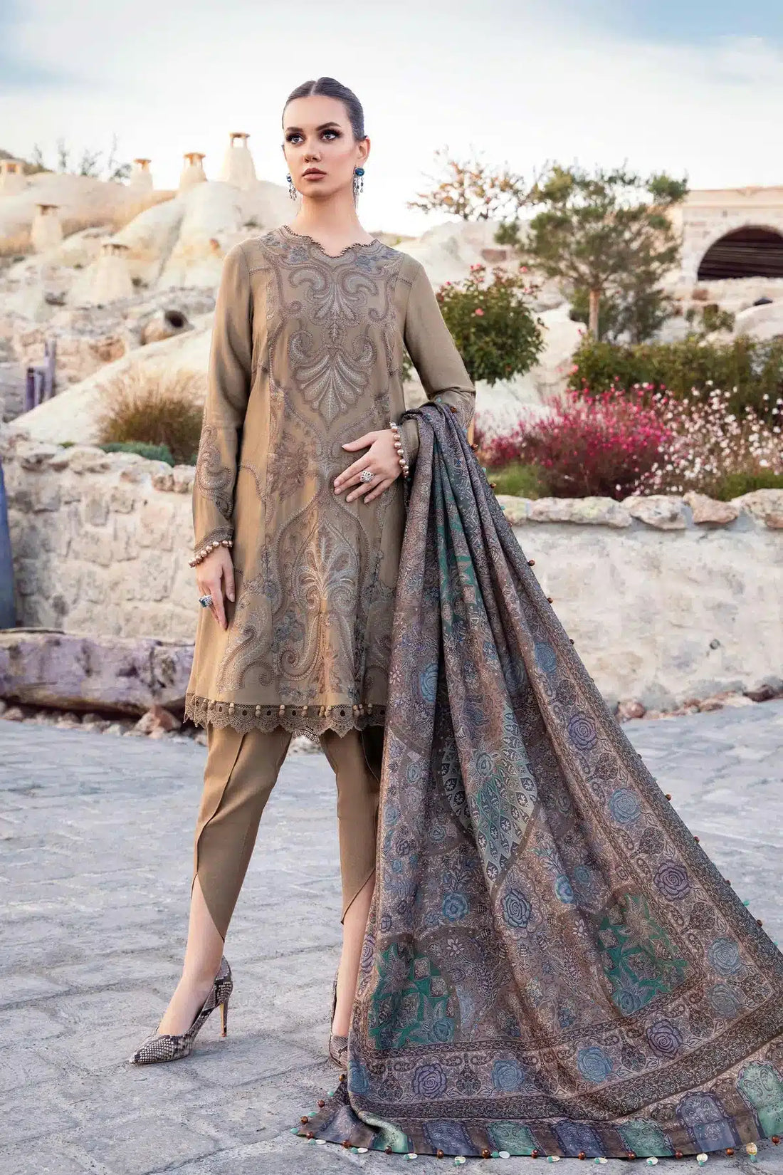 Maria B | M Prints Winter 23 | MPT-2003-A - by - Libasekhas UK - Registered Vendor of : Maria B - 100% Original Designer Dresss