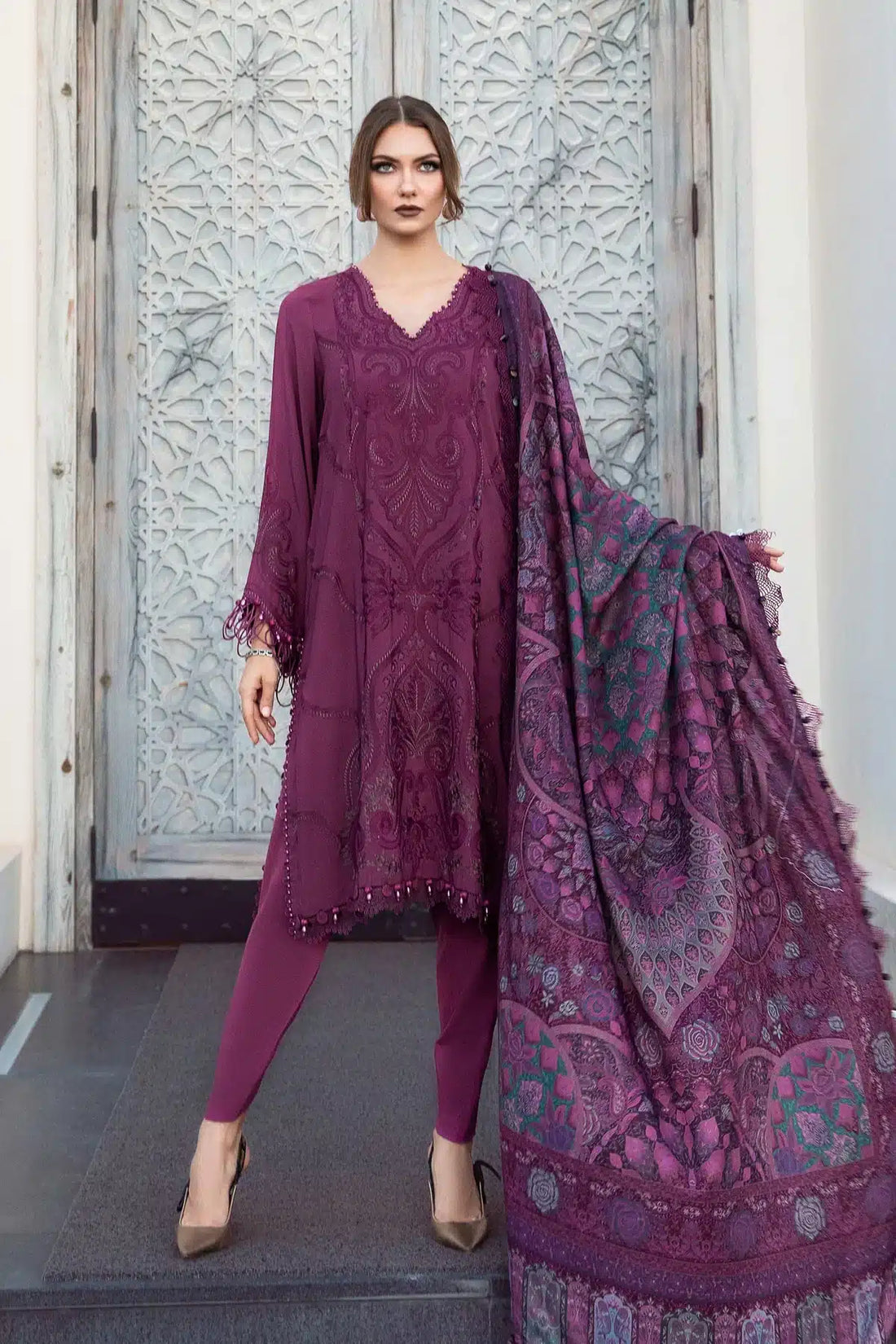 Maria B | M Prints Winter 23 | MPT-2003-B - by - Libasekhas UK - Registered Vendor of : Maria B - 100% Original Designer Dresss