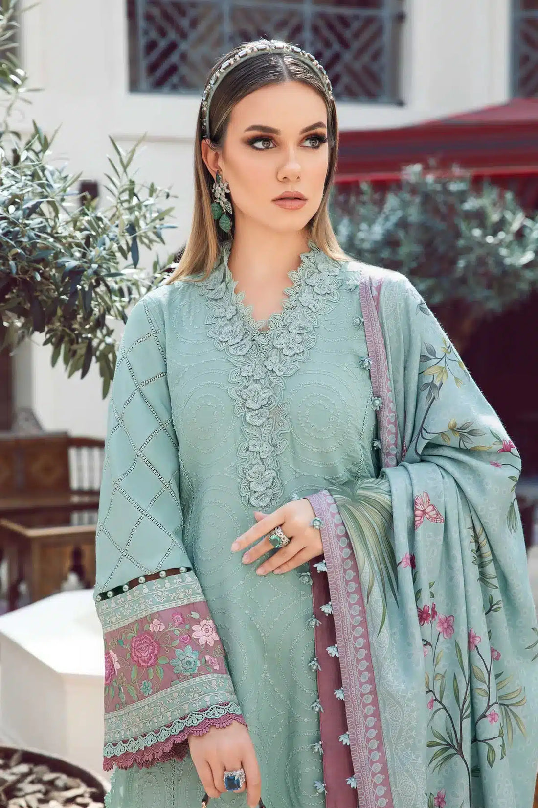 Maria B | M Prints Winter 23 | MPT-2001-A - by - Libasekhas UK - Registered Vendor of : Maria B - 100% Original Designer Dresss