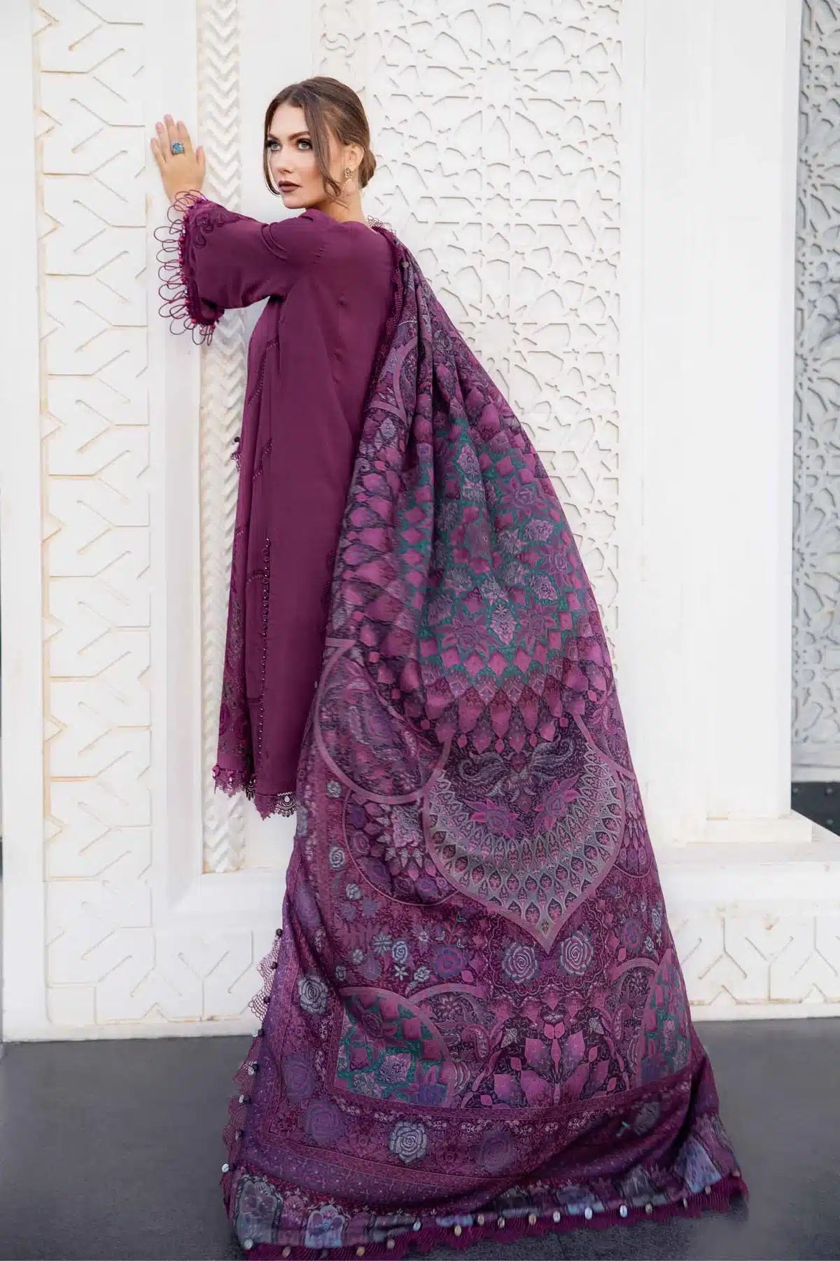 Maria B | M Prints Winter 23 | MPT-2003-B - by - Libasekhas UK - Registered Vendor of : Maria B - 100% Original Designer Dresss