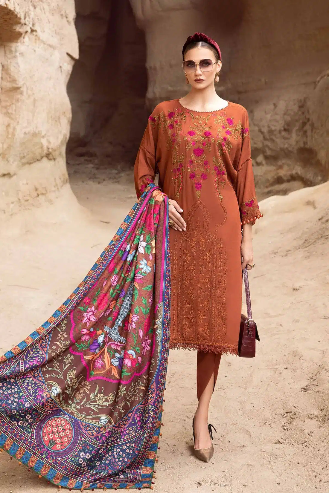 Maria B | M Prints Winter 23 | MPT-2004-A - by - Libasekhas UK - Registered Vendor of : Maria B - 100% Original Designer Dresss