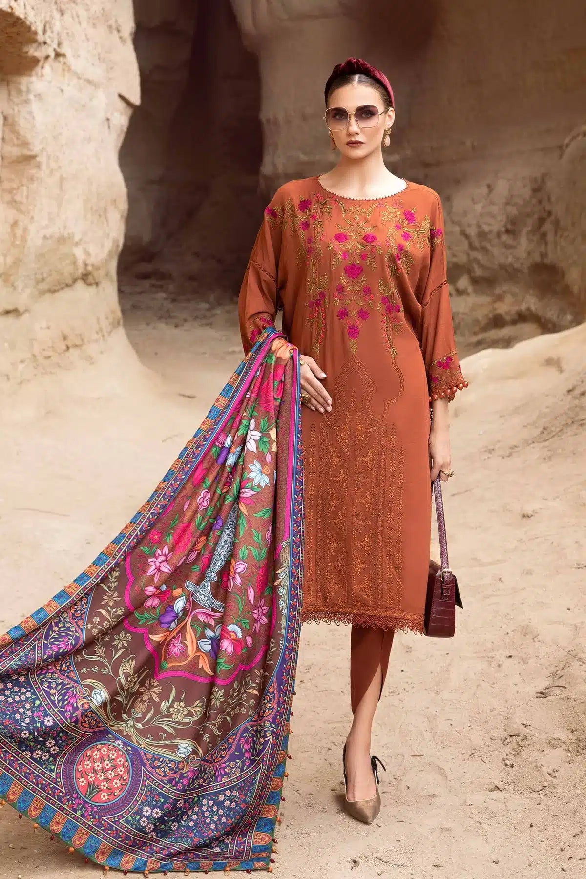 Maria B | M Prints Winter 23 | MPT-2004-A - by - Libasekhas UK - Registered Vendor of : Maria B - 100% Original Designer Dresss
