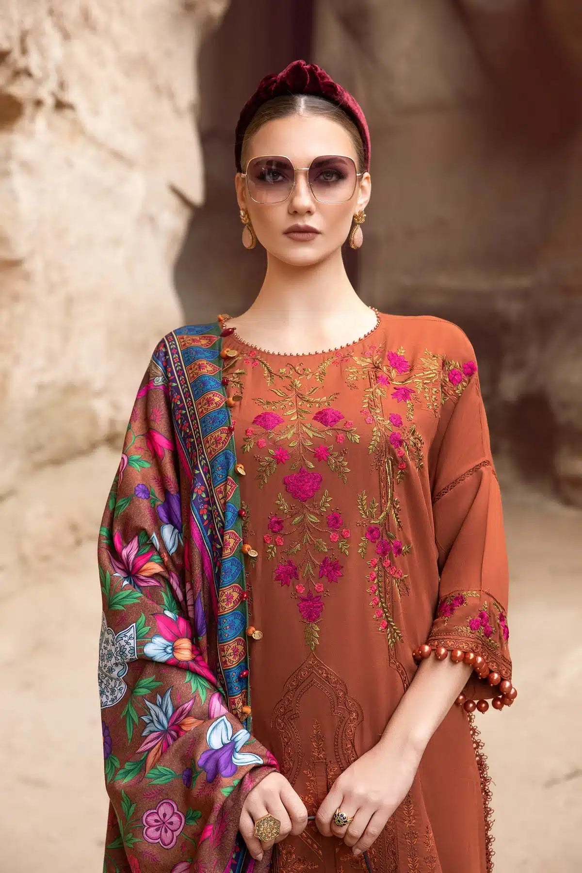 Maria B | M Prints Winter 23 | MPT-2004-A - by - Libasekhas UK - Registered Vendor of : Maria B - 100% Original Designer Dresss