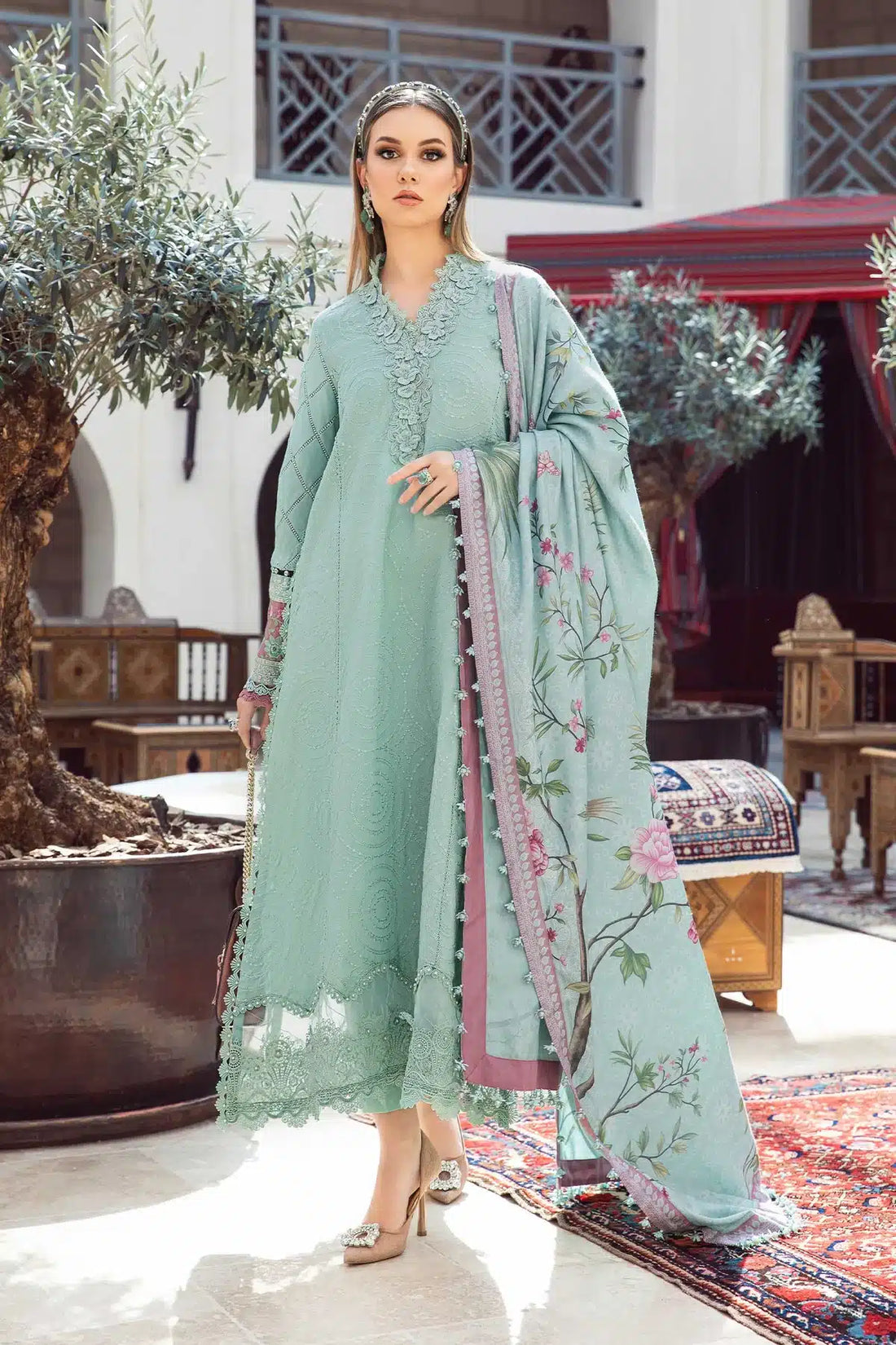 Maria B | M Prints Winter 23 | MPT-2001-A - by - Libasekhas UK - Registered Vendor of : Maria B - 100% Original Designer Dresss