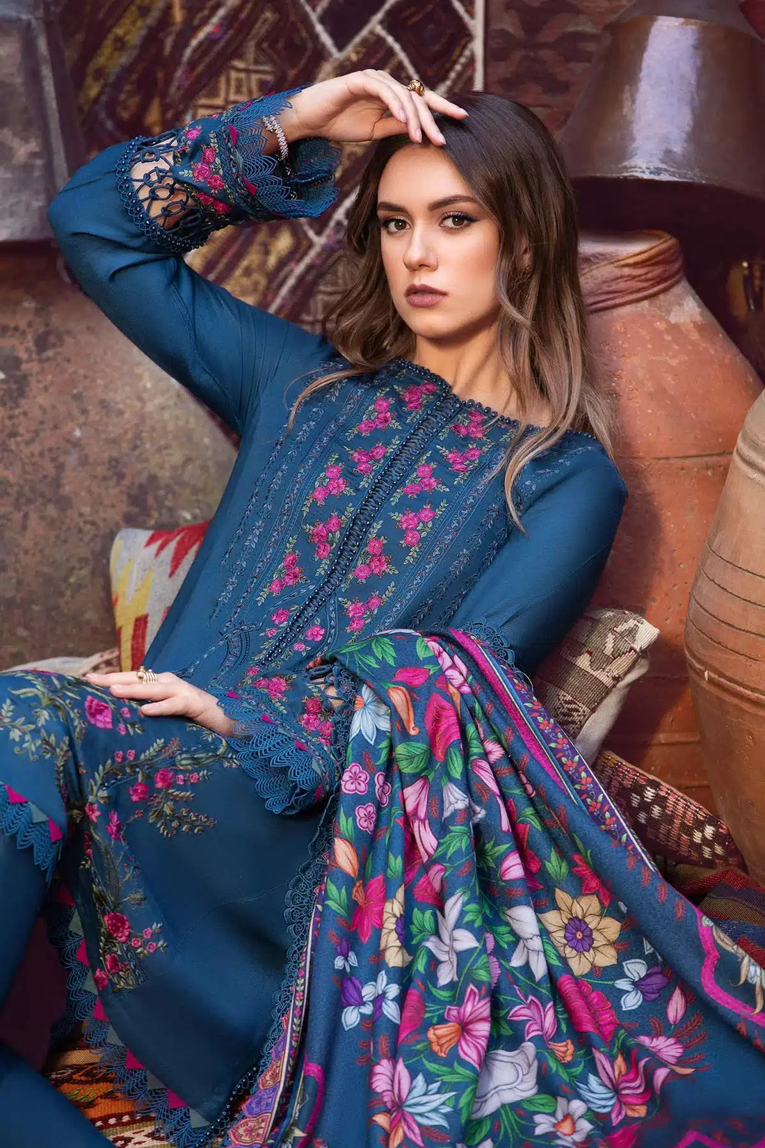 Maria B | M Prints Winter 23 | MPT-2004-B - by - Libasekhas UK - Registered Vendor of : Maria B - 100% Original Designer Dresss