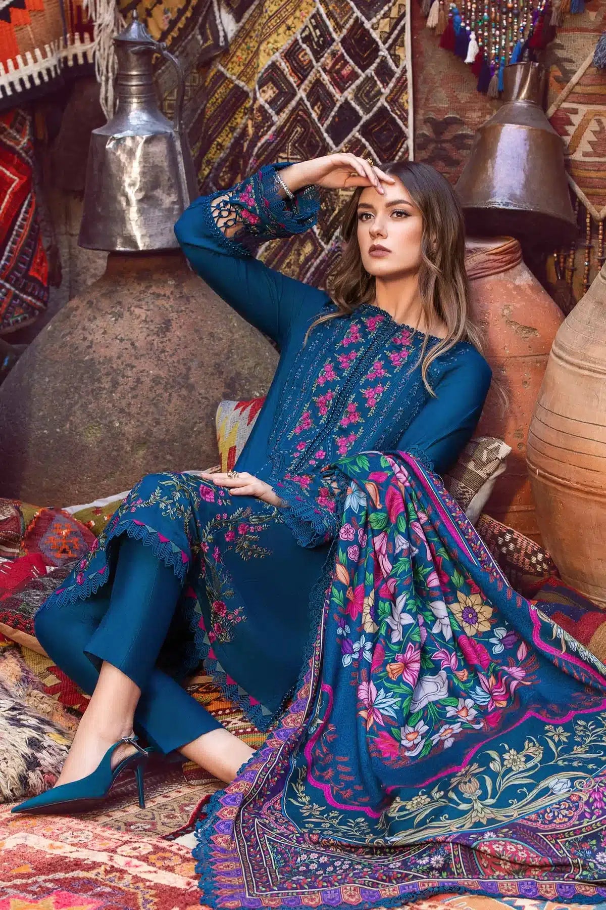 Maria B | M Prints Winter 23 | MPT-2004-B - by - Libasekhas UK - Registered Vendor of : Maria B - 100% Original Designer Dresss