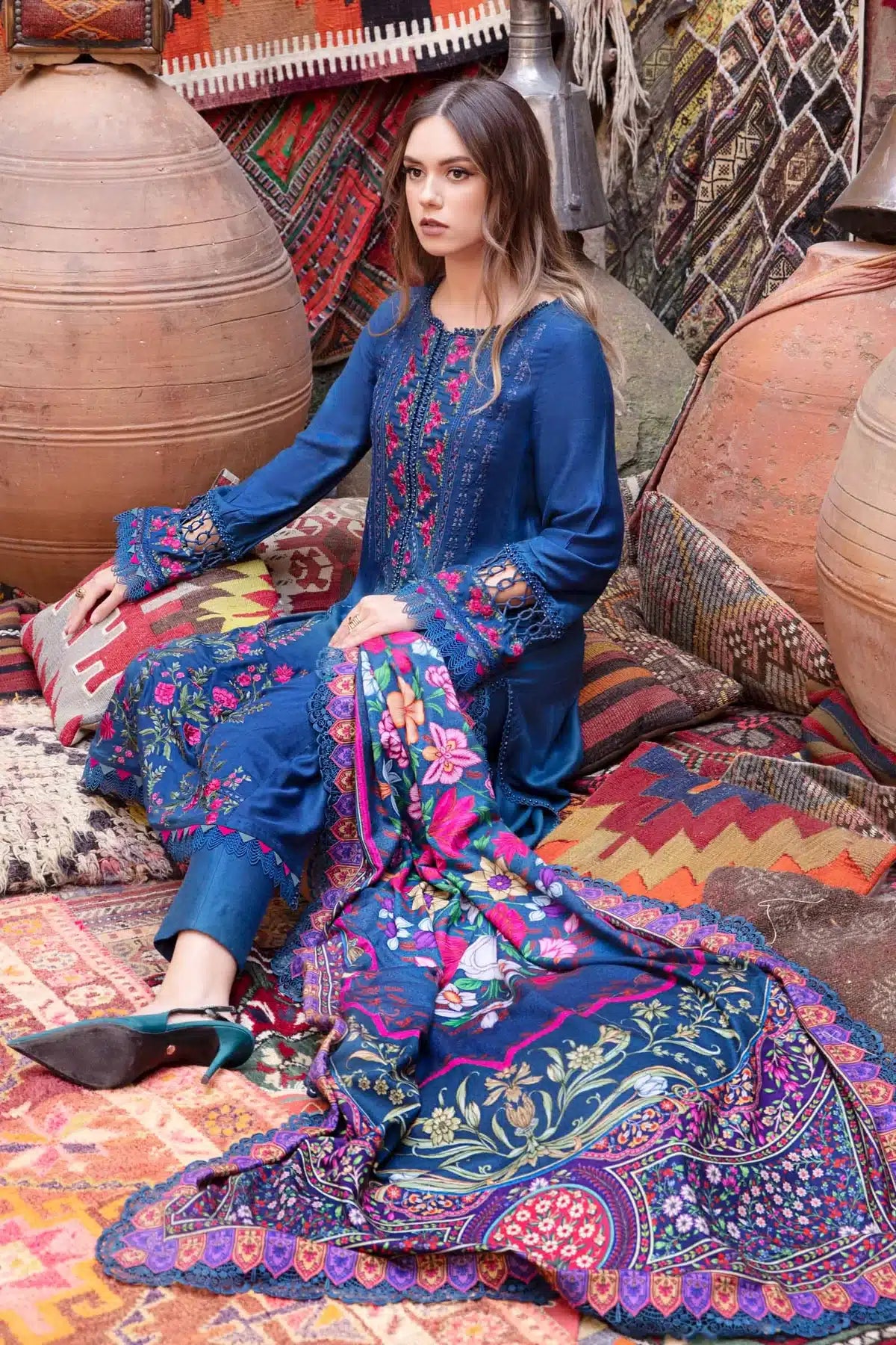 Maria B | M Prints Winter 23 | MPT-2004-B - by - Libasekhas UK - Registered Vendor of : Maria B - 100% Original Designer Dresss