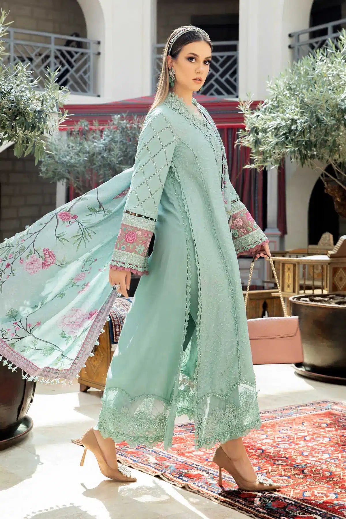 Maria B | M Prints Winter 23 | MPT-2001-A - by - Libasekhas UK - Registered Vendor of : Maria B - 100% Original Designer Dresss