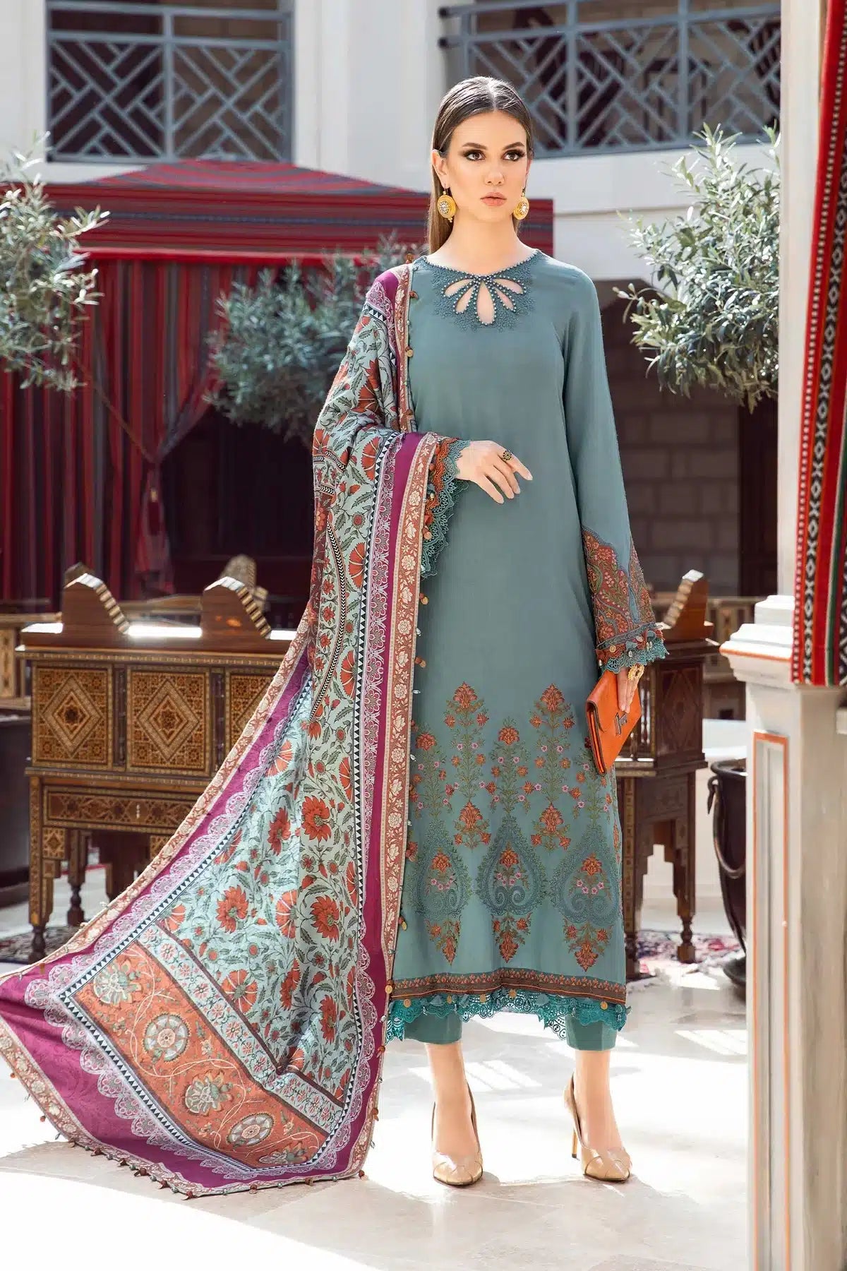 Maria B | M Prints Winter 23 | MPT-2006-A - by - Libasekhas UK - Registered Vendor of : Maria B - 100% Original Designer Dresss