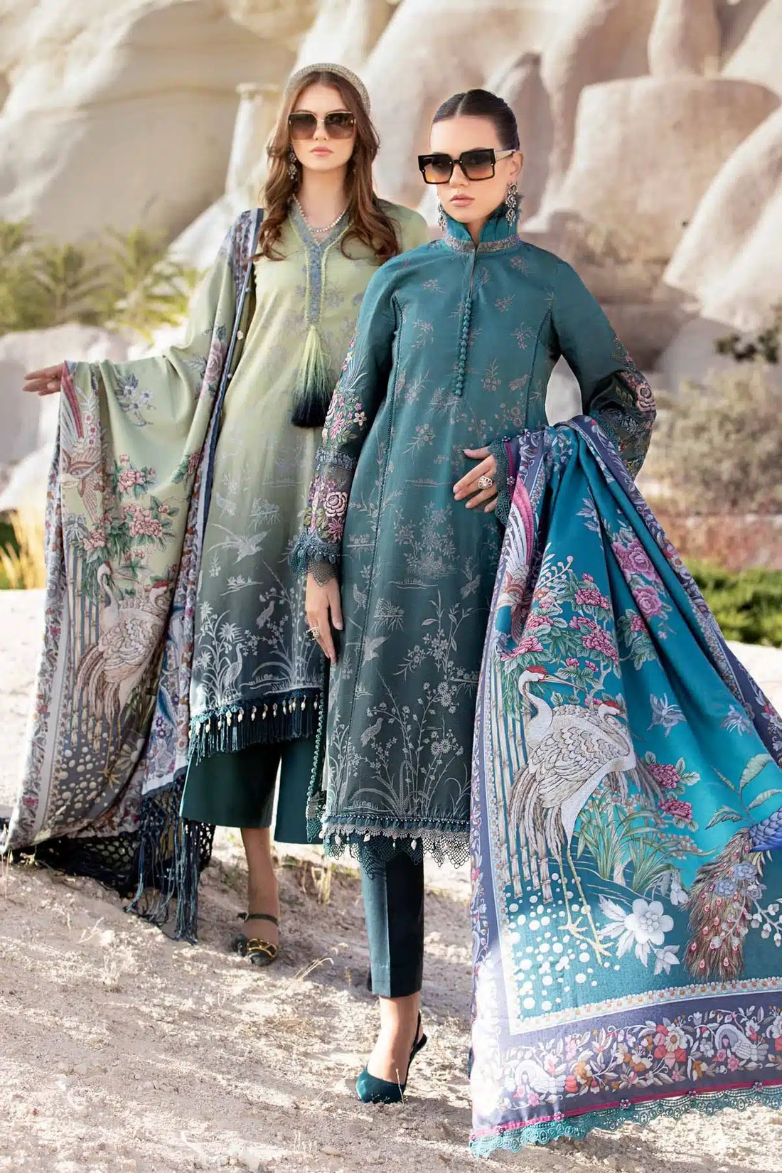 Maria B | M Prints Winter 23 | MPT-2007-B - by - Libasekhas UK - Registered Vendor of : Maria B - 100% Original Designer Dresss