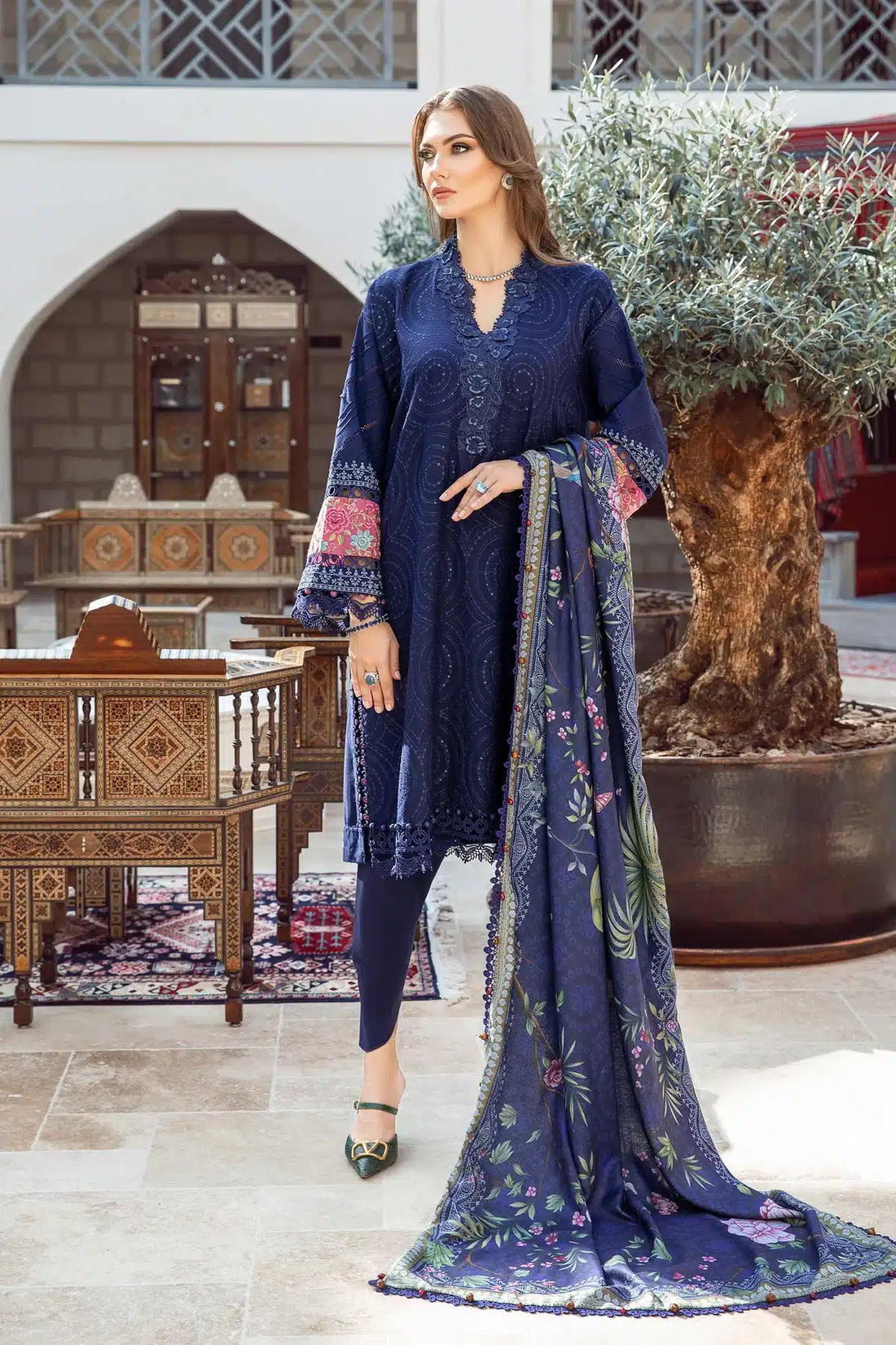 Maria B | M Prints Winter 23 | MPT-2001-B - by - Libasekhas UK - Registered Vendor of : Maria B - 100% Original Designer Dresss