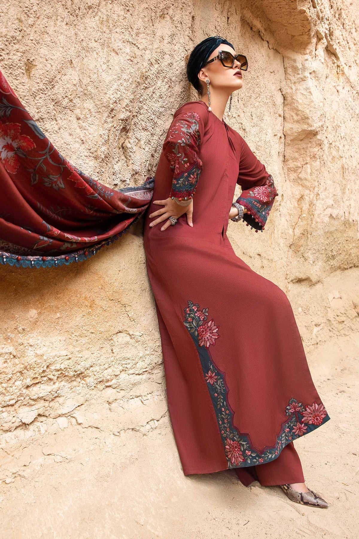 Maria B | M Prints Winter 23 | MPT-2005-A - by - Libasekhas UK - Registered Vendor of : Maria B - 100% Original Designer Dresss