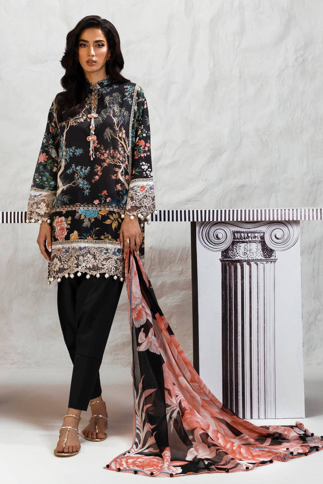 Sana Safinaz | Muzlin Summer 24 | 001B-CI - Luxury -  Libasekhas