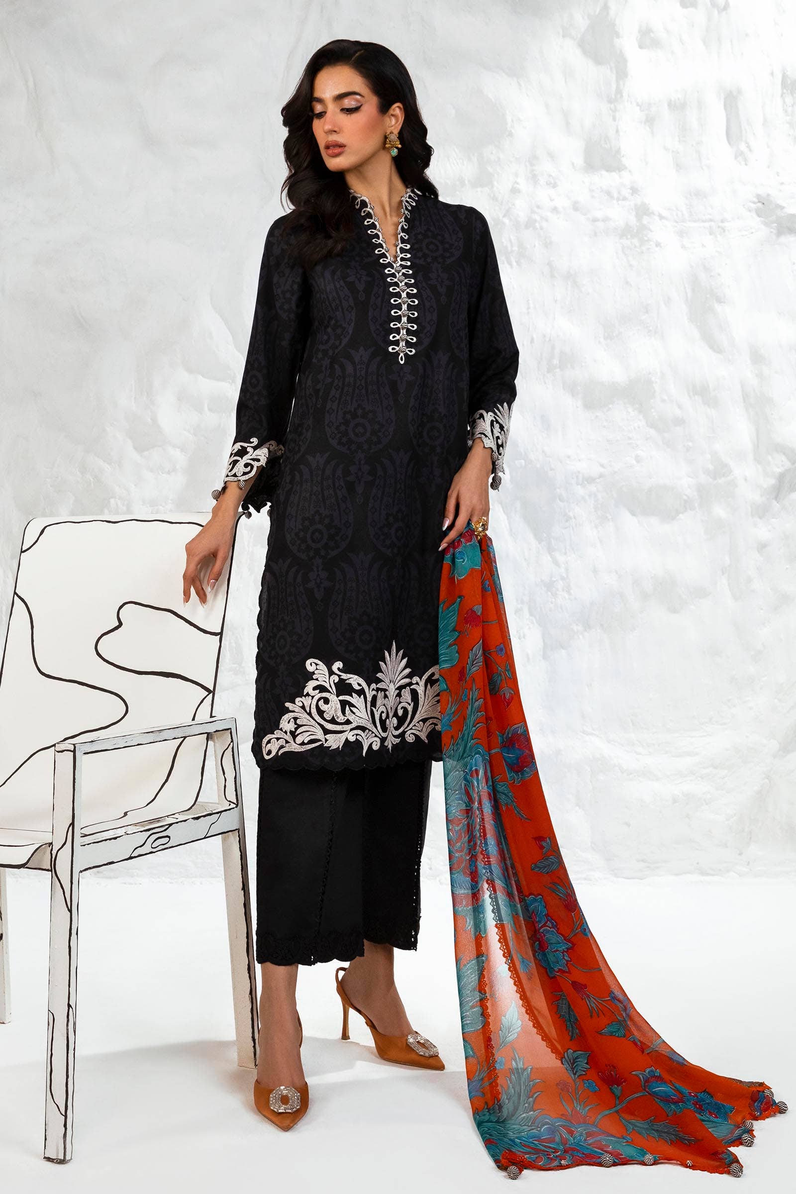 Sana Safinaz | Muzlin Summer 24 | 003A-CI - by - Libasekhas UK - Registered Vendor of : Sana Safinaz - 100% Original Designer Dresss