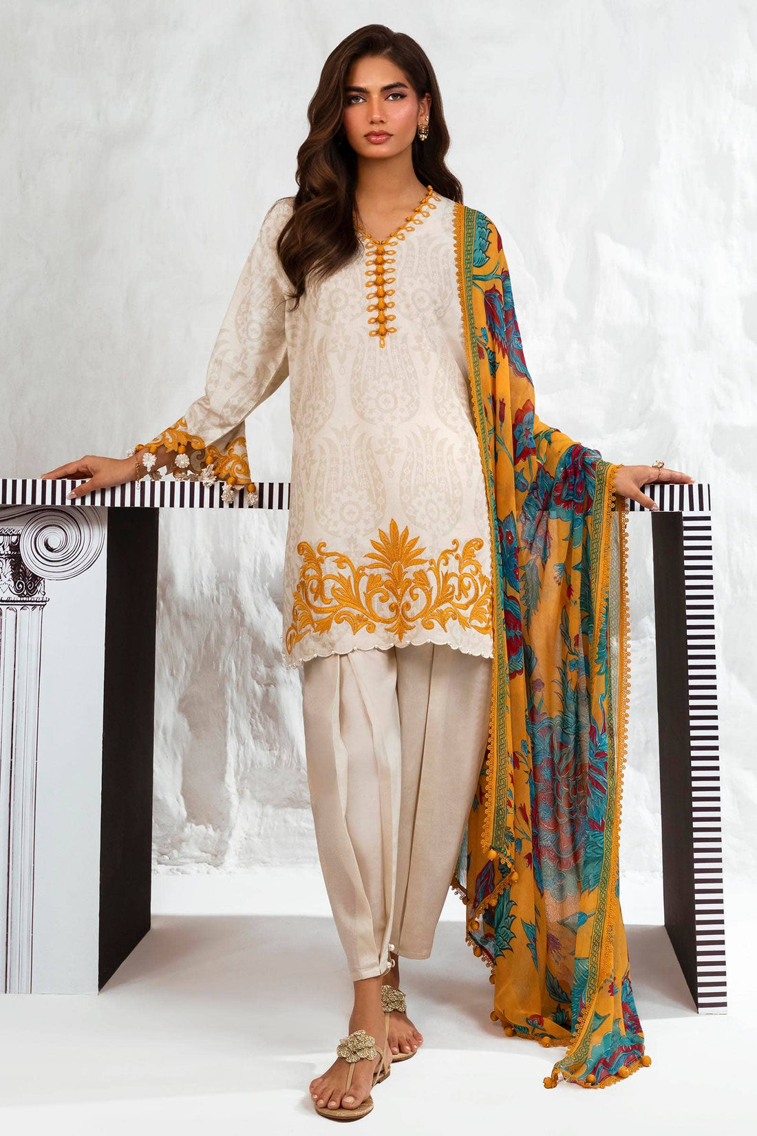 Sana Safinaz | Muzlin Summer 24 | 003B-CI - Luxury -  Libasekhas