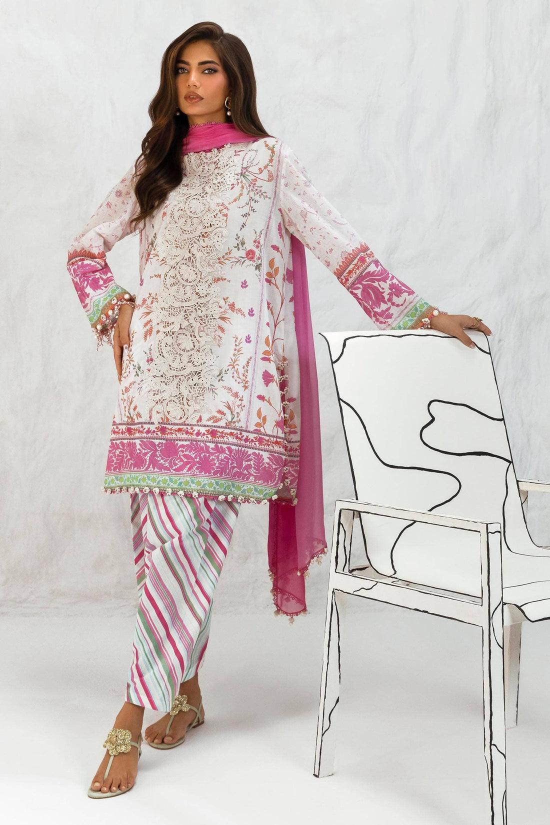 Sana Safinaz | Muzlin Summer 24 | 005B-CI - Luxury -  Libasekhas