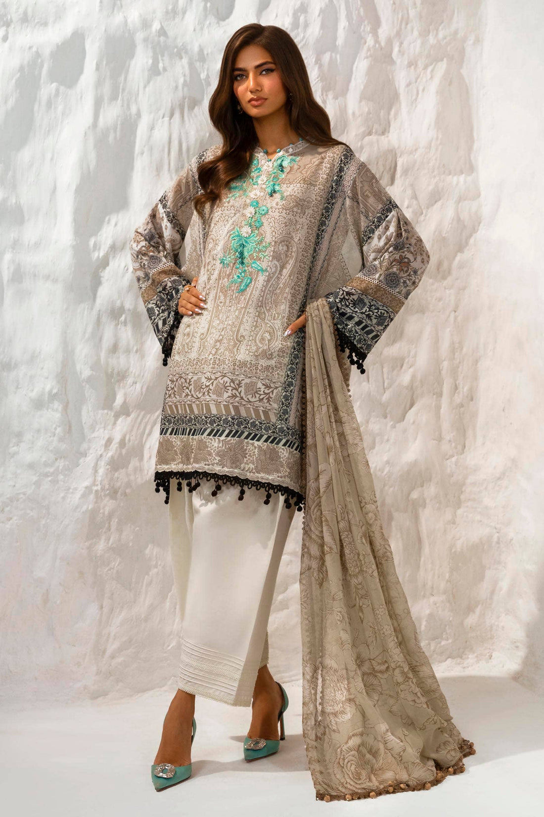 Sana Safinaz | Muzlin Summer 24 | 006A-CI - Luxury -  Libasekhas