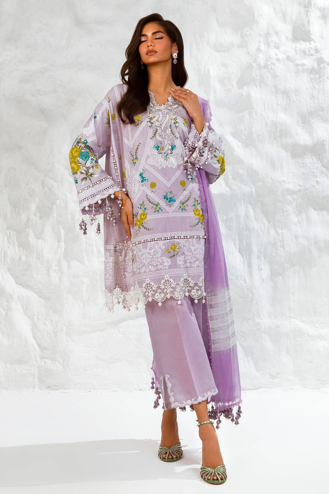 Sana Safinaz | Muzlin Summer 24 | 007A-DG - Luxury -  Libasekhas